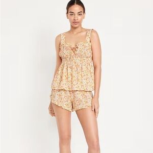 Old Navy floral pajamas-top and shorts